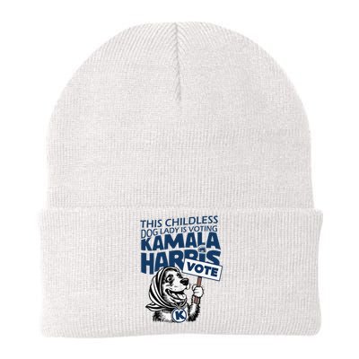 This Childless Dog Lady Is Voting Kamala Knit Cap Winter Beanie