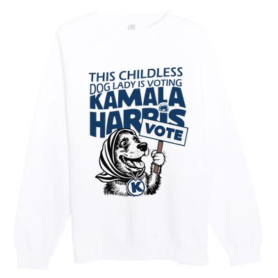 This Childless Dog Lady Is Voting Kamala Premium Crewneck Sweatshirt