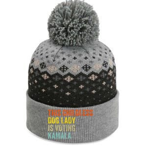 This Childless Dog Lady Is Voting Kamala Dog Lovers Funny The Baniff Cuffed Pom Beanie