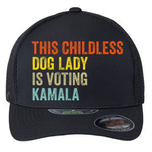 This Childless Dog Lady Is Voting Kamala Dog Lovers Funny Flexfit Unipanel Trucker Cap