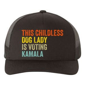 This Childless Dog Lady Is Voting Kamala Dog Lovers Funny Yupoong Adult 5-Panel Trucker Hat