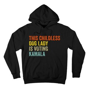 This Childless Dog Lady Is Voting Kamala Dog Lovers Funny Hoodie