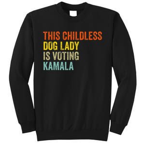 This Childless Dog Lady Is Voting Kamala Dog Lovers Funny Sweatshirt