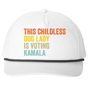 This Childless Dog Lady Is Voting Kamala Dog Lovers Funny Snapback Five-Panel Rope Hat