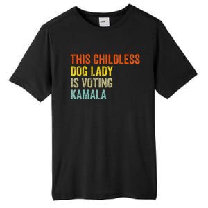 This Childless Dog Lady Is Voting Kamala Dog Lovers Funny Tall Fusion ChromaSoft Performance T-Shirt