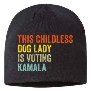 This Childless Dog Lady Is Voting Kamala Dog Lovers Funny Sustainable Beanie