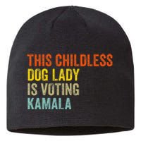 This Childless Dog Lady Is Voting Kamala Dog Lovers Funny Sustainable Beanie