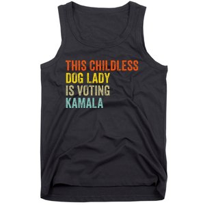 This Childless Dog Lady Is Voting Kamala Dog Lovers Funny Tank Top