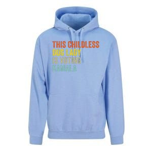 This Childless Dog Lady Is Voting Kamala Dog Lovers Funny Unisex Surf Hoodie