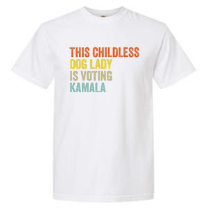 This Childless Dog Lady Is Voting Kamala Dog Lovers Funny Garment-Dyed Heavyweight T-Shirt