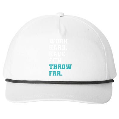 Track Coaches Discus Javelin Shot Put Hammer Throw Far Snapback Five-Panel Rope Hat