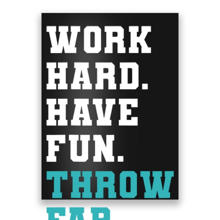 Track Coaches Discus Javelin Shot Put Hammer Throw Far Poster