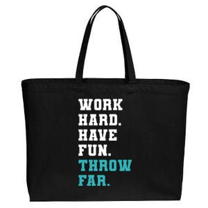 Track Coaches Discus Javelin Shot Put Hammer Throw Far Cotton Canvas Jumbo Tote