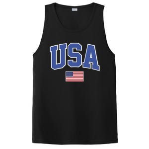 Trendy Classic Design USA Flag Alt PosiCharge Competitor Tank