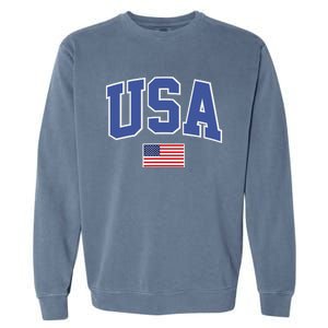 Trendy Classic Design USA Flag Alt Garment-Dyed Sweatshirt