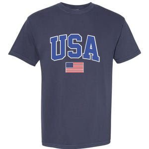 Trendy Classic Design USA Flag Alt Garment-Dyed Heavyweight T-Shirt