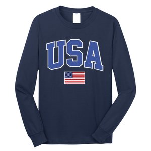 Trendy Classic Design USA Flag Alt Long Sleeve Shirt