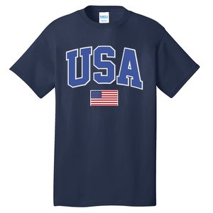 Trendy Classic Design USA Flag Alt Tall T-Shirt