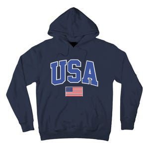 Trendy Classic Design USA Flag Alt Tall Hoodie