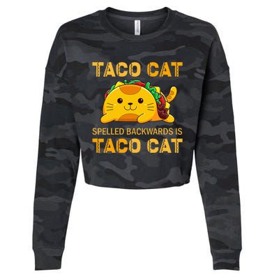 TacoCat Cinco de Mayo TacoCat Tacos Cropped Pullover Crew