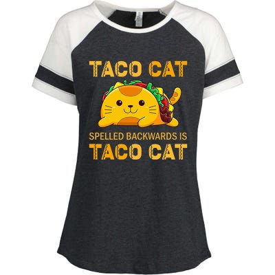 TacoCat Cinco de Mayo TacoCat Tacos Enza Ladies Jersey Colorblock Tee