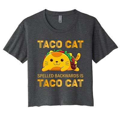 TacoCat Cinco de Mayo TacoCat Tacos Women's Crop Top Tee