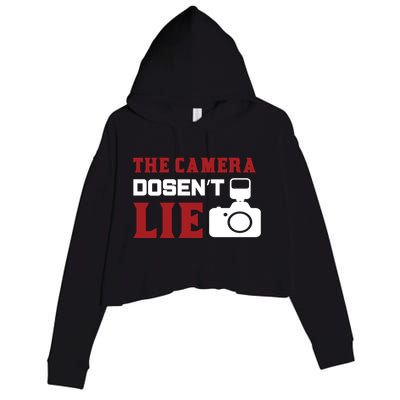The Camera Dosen't Lie Crop Fleece Hoodie