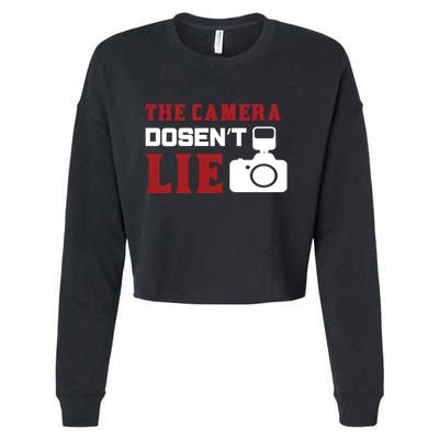 The Camera Dosen't Lie Cropped Pullover Crew