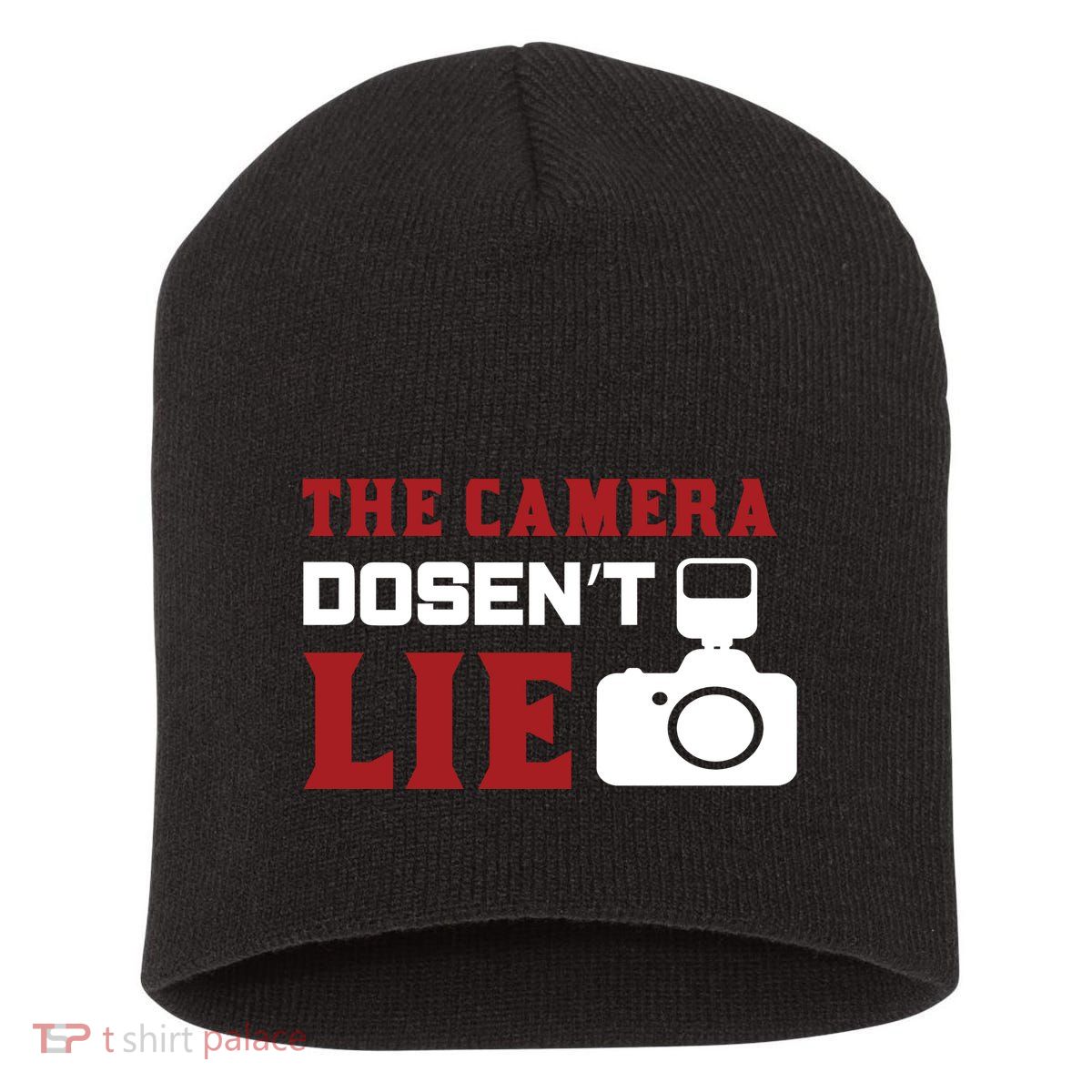 The Camera Dosen't Lie Short Acrylic Beanie