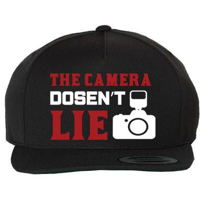 The Camera Dosen't Lie Wool Snapback Cap