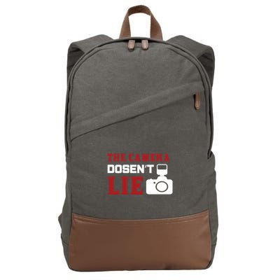 The Camera Dosen't Lie Cotton Canvas Backpack