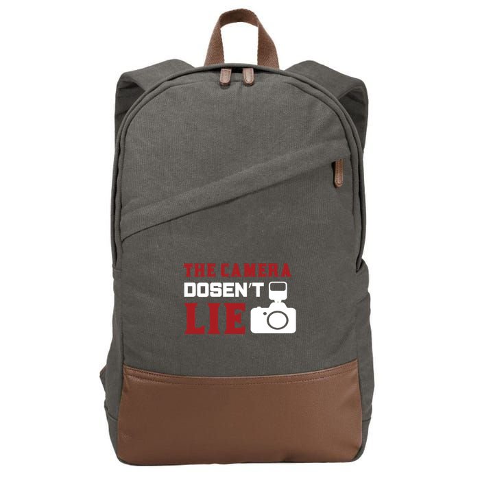 The Camera Dosen't Lie Cotton Canvas Backpack