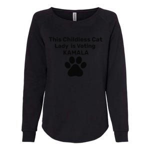 This Childless Dog Lady Is Voting Kamala Dog Lovers Womens California Wash Sweatshirt