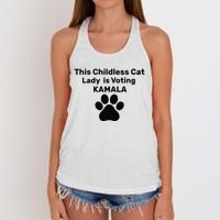 This Childless Dog Lady Is Voting Kamala Dog Lovers Women's Knotted Racerback Tank