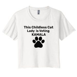 This Childless Dog Lady Is Voting Kamala Dog Lovers Women's Crop Top Tee