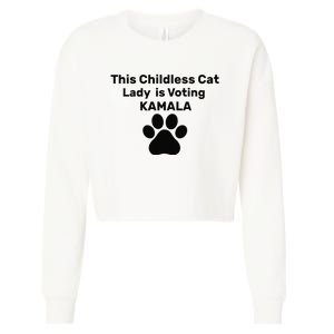 This Childless Dog Lady Is Voting Kamala Dog Lovers Cropped Pullover Crew