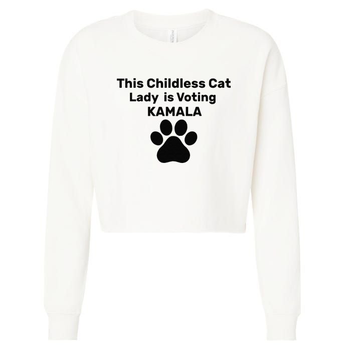 This Childless Dog Lady Is Voting Kamala Dog Lovers Cropped Pullover Crew