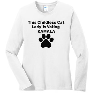 This Childless Dog Lady Is Voting Kamala Dog Lovers Ladies Long Sleeve Shirt