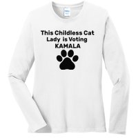 This Childless Dog Lady Is Voting Kamala Dog Lovers Ladies Long Sleeve Shirt