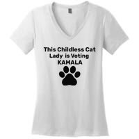 This Childless Dog Lady Is Voting Kamala Dog Lovers Women's V-Neck T-Shirt