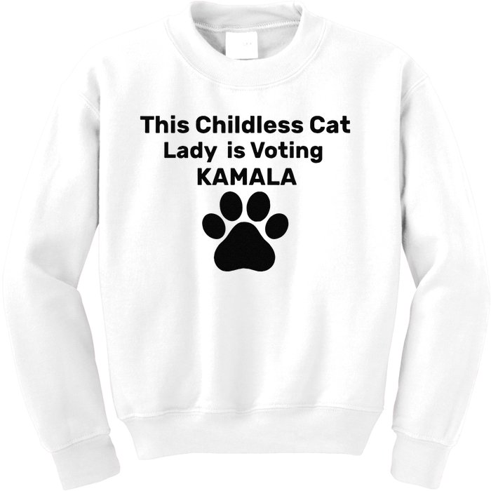 This Childless Dog Lady Is Voting Kamala Dog Lovers Kids Sweatshirt