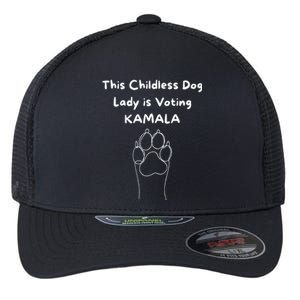 This Childless Dog Lady Is Voting Kamala Dog Lovers Flexfit Unipanel Trucker Cap