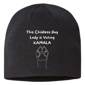 This Childless Dog Lady Is Voting Kamala Dog Lovers Sustainable Beanie