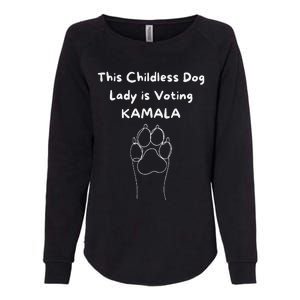 This Childless Dog Lady Is Voting Kamala Dog Lovers Womens California Wash Sweatshirt