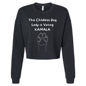 This Childless Dog Lady Is Voting Kamala Dog Lovers Cropped Pullover Crew