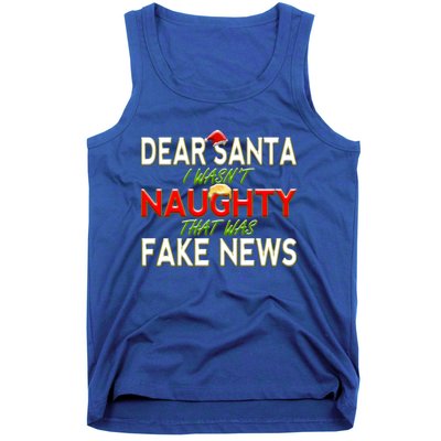 Trump Christmas Dear Santa Fake News Meme Gift Cute Gift Tank Top