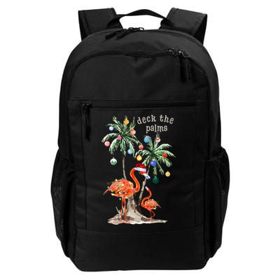 Tropical Christmas Deck The Palms Holiday Flamingo Backpack