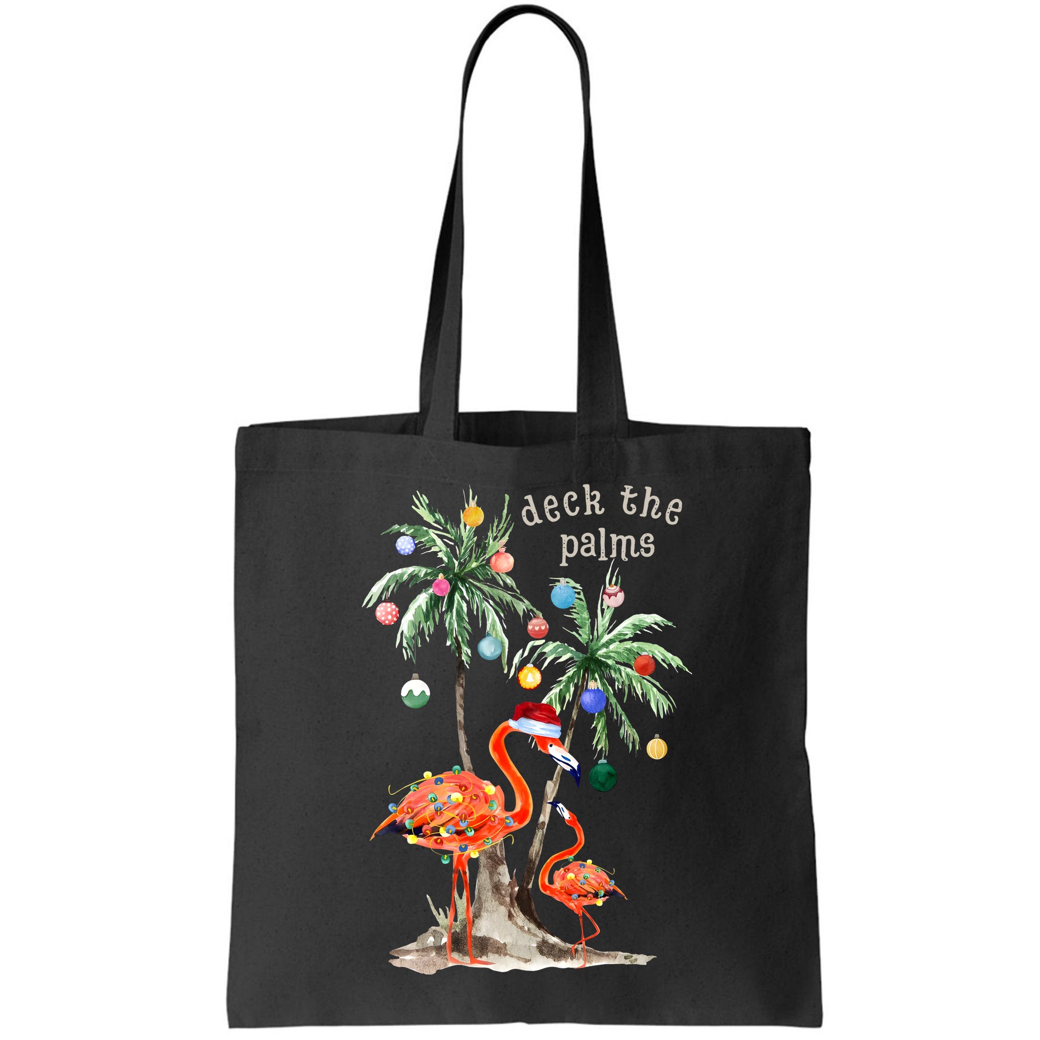 Tropical Christmas Deck The Palms Holiday Flamingo Bag