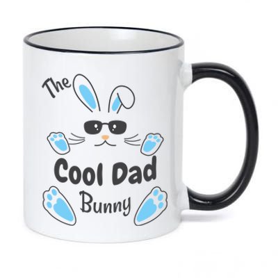 The Cool Dad Bunny Matching Family And Matching Easter Gift 11oz Black Color Changing Mug