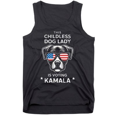 This Childless Dog Lady Is Voting Kamala Harris 2024 Gift Tank Top